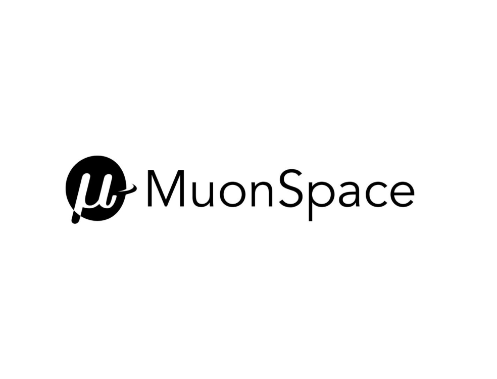 Muon Space logo featuring a Greek mu symbol inside a black circle alongside the company name in black text.