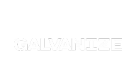A faintly visible "GALVANIZE" text logo displayed in light gray or white lettering against a white background.
